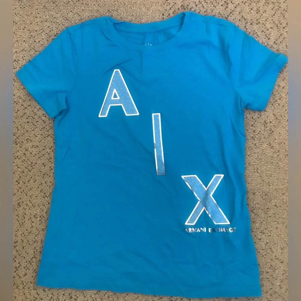Armani Exchange Kids' Blue Logo Tee